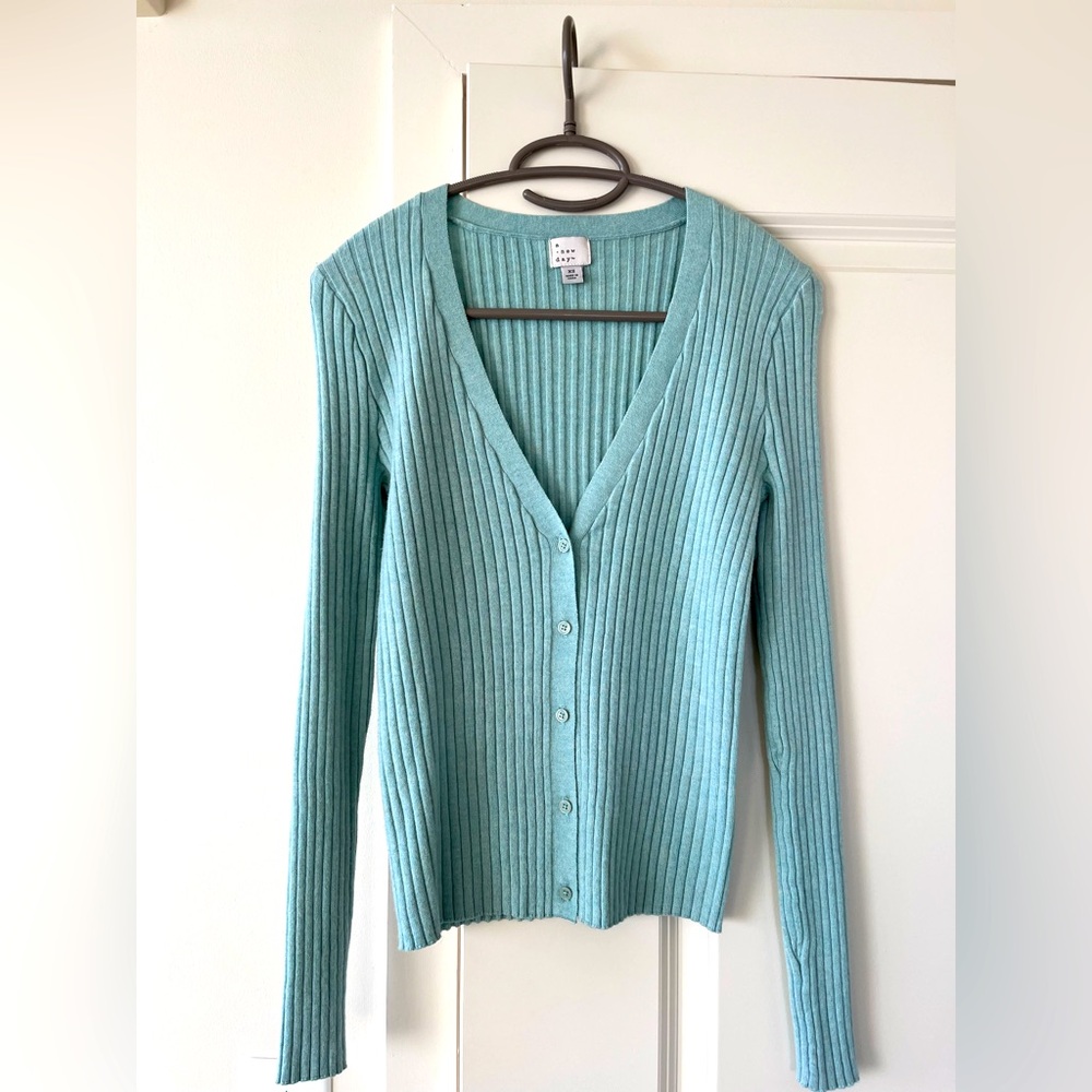 A New Day - Light Blue Cardigan Sweater